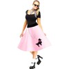 FunWorld Poodle Skirt, Pink/Black, Medium/Large 10-14 Costume