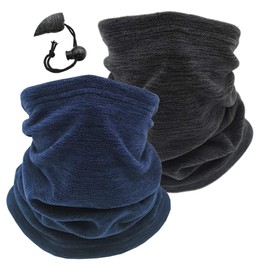 2 Pack Winter Neck Warmer Gaiter Ski Fleece Warm Windproof Face Scarf Cover Mask for Snowboard
