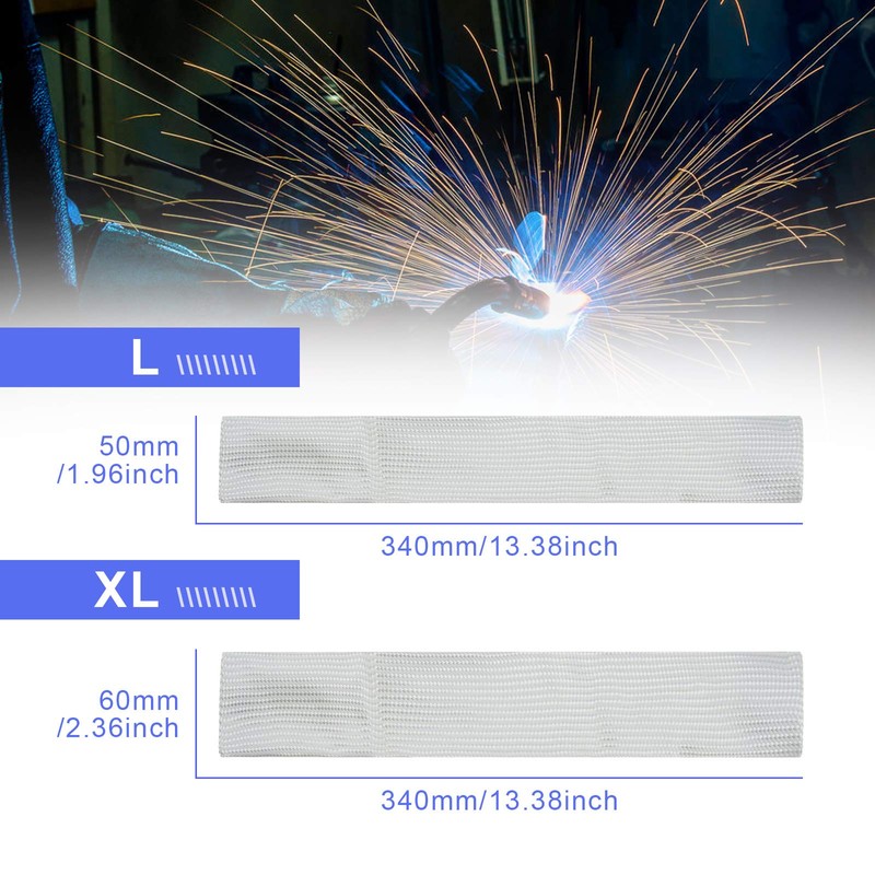 eMagTech L & XL Welding Glove Finger Heat Shield Glass