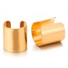 2pcs Gold Stainless Steel Ear Cuff Ear Clip Non-Piercing Clip