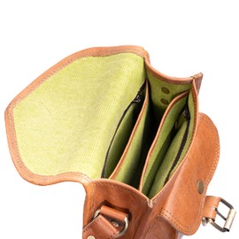 Hell Blues Leather Crossbody Handmade Purses Clutch for Women Crossover Small Handbag Over the Shoulder Bag 7 X 9 inches (17.7 x 22.8 cm)