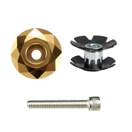 PLATTBK Bike Headset Top Cap with Headset Star Nut Aluminum Alloy Road Bike MTB Stem Cap Fits 1-1/8" (28.6mm) Stems and Forks