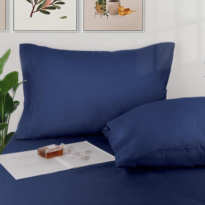 Lirex 2 Pack Pillow Cases, 100% Cotton Breathable Pillowcases Pillow