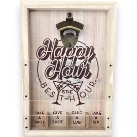 Sign Of The Times Drinko Plinko Happy Hour Wall Mounted Bottle Opener and Drinking Game