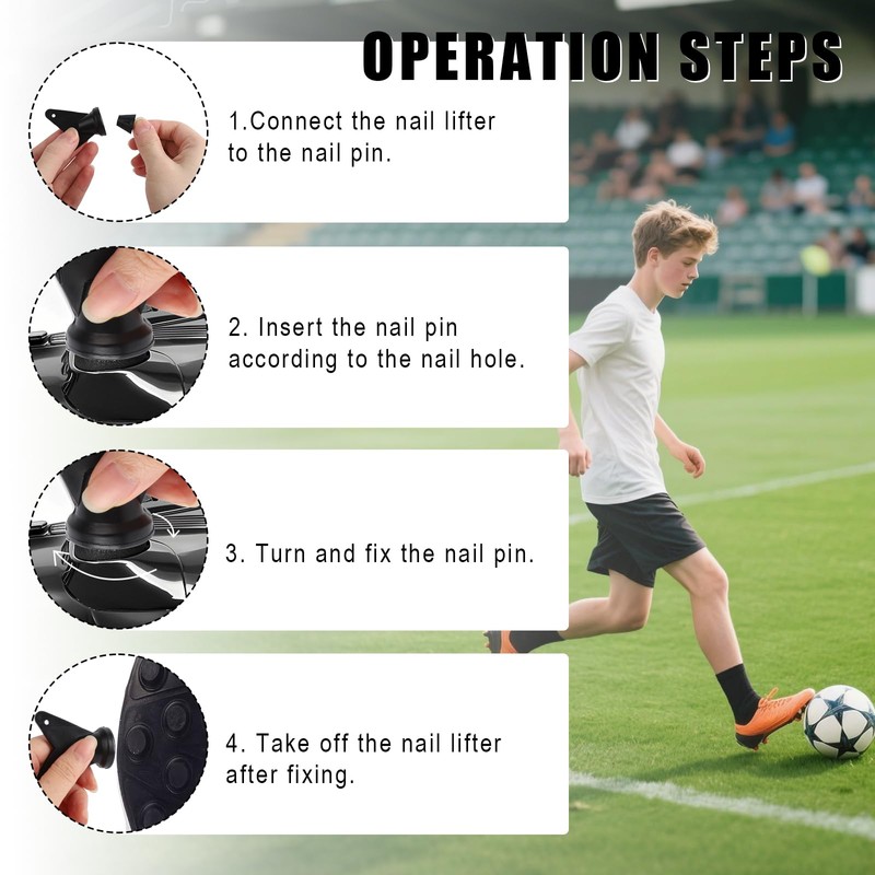 Gosknor 12pcs Football Boot Studs, 0.51in & 0.63in Soccer Cleats