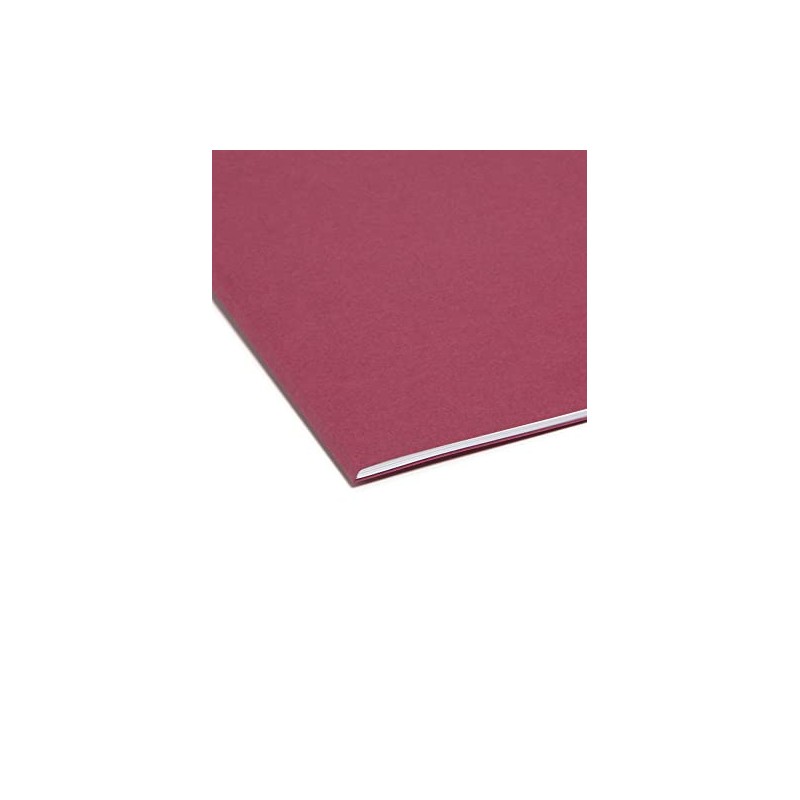 Smead File Folders 1/3 Cut Single-Ply Tab Maroon (100) De