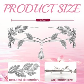 HUTRADE Elegant Rhinestone Tiara Crown, Tiara Crown Girls Princess, Crystal Rhinestone Wedding Headband, Elegant Headdress with Beads Perfect for Sparkling Bridal & Party Accessory