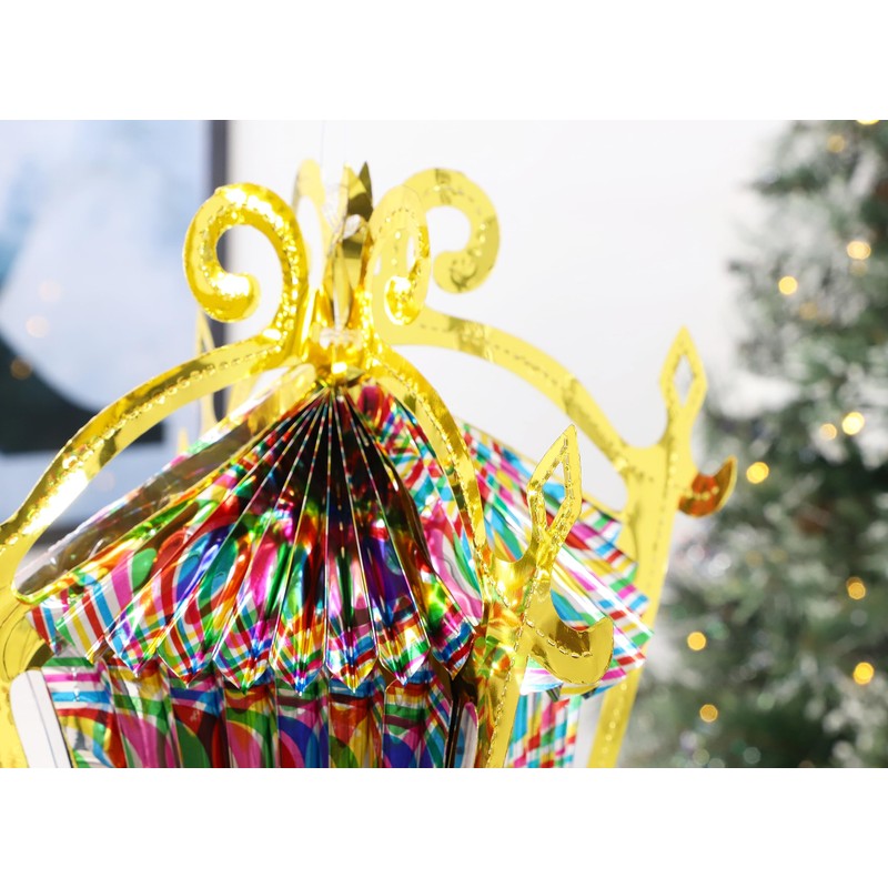 Christmas Concepts® 3D Multi Coloured Foil Christmas Lantern - Traditional