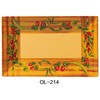 Yanco OL-214 Olive Rectangular Plate, 14" Length, 8" Width, Melamine,