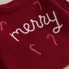 Baby Christmas Sweaters Infant Toddler Crewneck Sweatshirt Candy Cane Embroidey