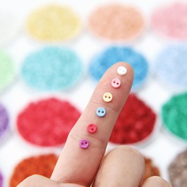 4mm / 0.16'' Tiny Round Buttons, Mini Doll Buttons, Micro Mini Button, Perfect for Doll Clothes (10PCS)
