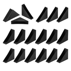 uxcell 30Pcs Triangle Glass Corner Protector, 0.5/0.6/0.7 Inch Plastic Glass Table Corner Protector Transport Corner Guard for Glass, Ceramics, Wood, and Steel(Right Angle, Black)
