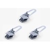 ZlideOn Zipper Pull Replacement - 3pcs, Silver, Large - Instant