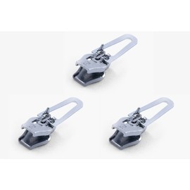 ZlideOn Zipper Pull Replacement - 3pcs, Silver, Large - Instant Zipper Replacement Slider