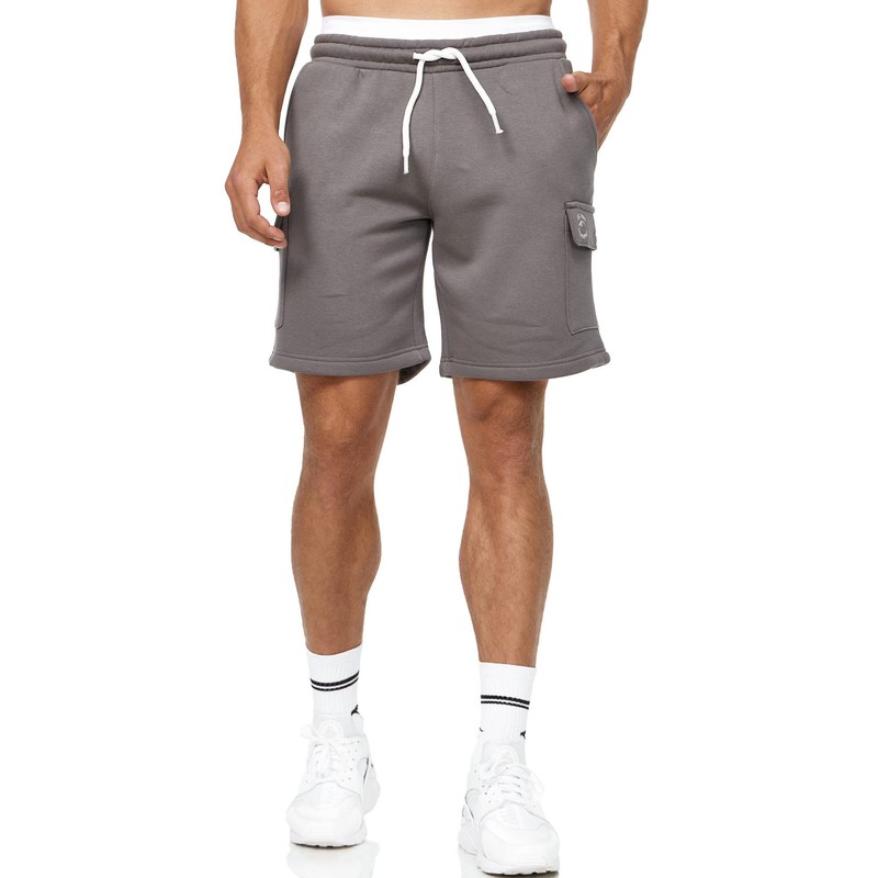 Indicode Men's Dannie Cargo Sweat Shorts with Drawstring, Men's Shorts,