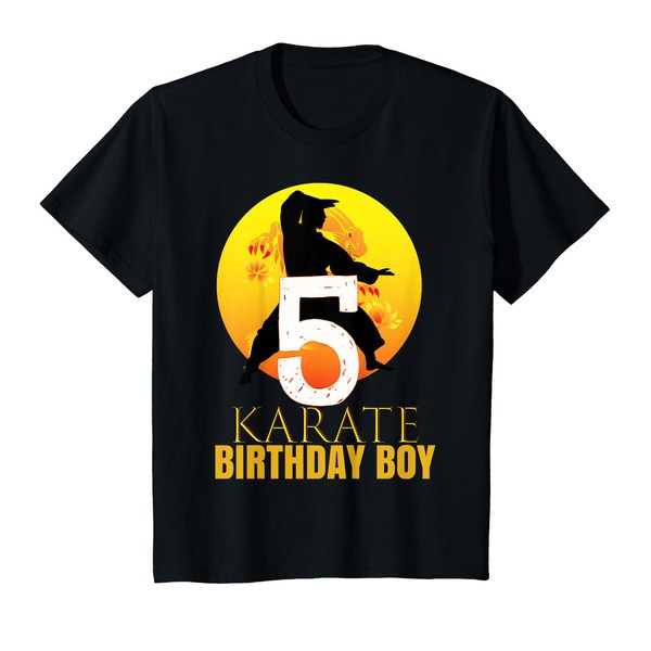 Kids Cool Karate Birthday Boy Shirt 5 Yr Old Party