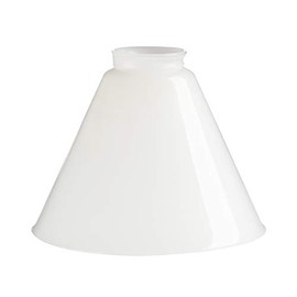 Permo Lighting Fixture Replacement Funnel Flared White Glass Shade