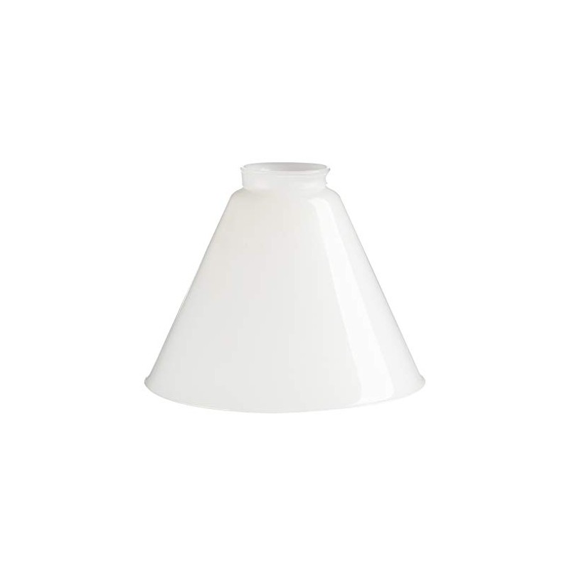 Permo Lighting Fixture Replacement Funnel Flared White Glass Shade