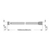AULEEND，59 inch，encrypted shower hose 304 stainless steel metal - Extra