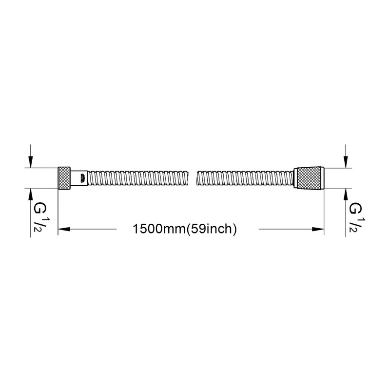 AULEEND，59 inch，encrypted shower hose 304 stainless steel metal - Extra
