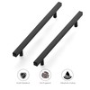 Ravinte 10 Pack 10" Square Cabinet Pulls Matte Black Stainless