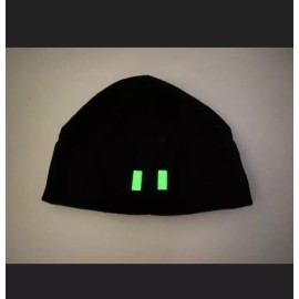 Black Fleece Hat With Cat Eye