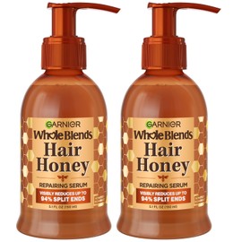 Garnier Whole Blends Honey Treasures Hair Honey Repairing Serum for Long, Damaged Hair, 5.1 Fl Oz, 2-Count (Packaging May Vary)                       