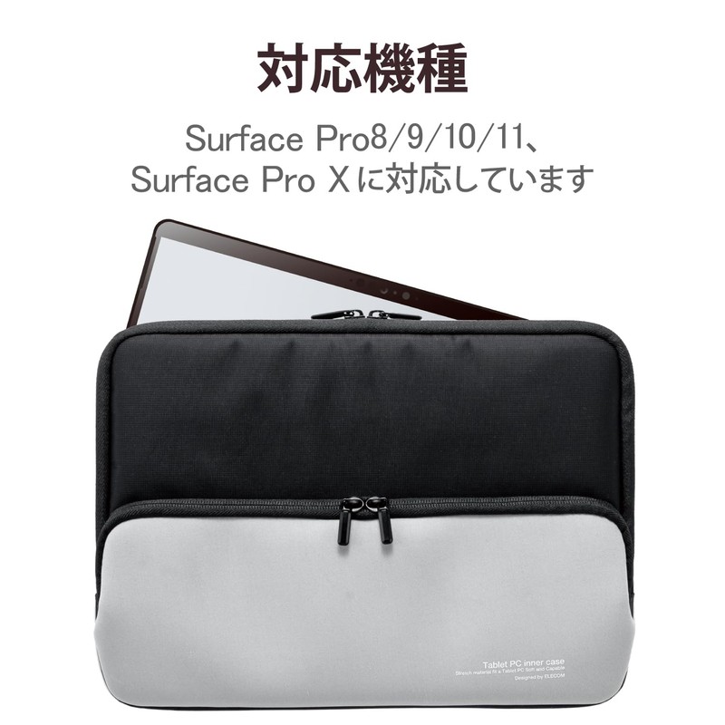 Elecom TB-MSP8NPPBK Surface Pro X/8/9/10/11 Generation Case, PC Case, Neoprene