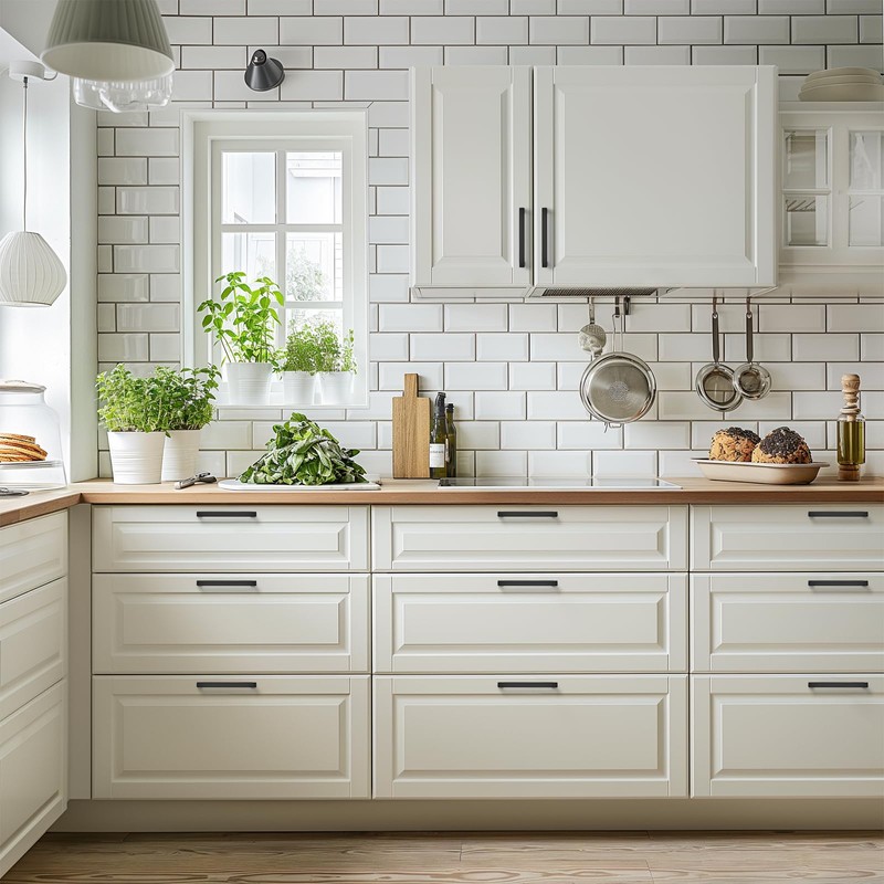 Ravinte 10 Pack 5 Inch Matte Black Kitchen Square Cabinet