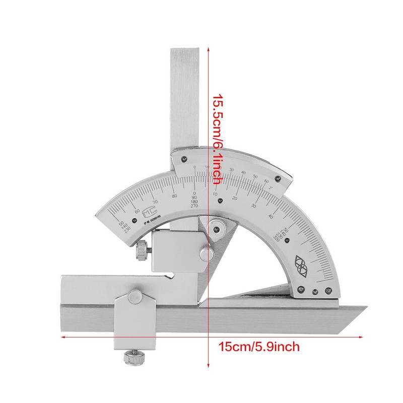 Universal Carbon Steel Vernier Bevel Protractor 0-320° Exactness Angle Measuring