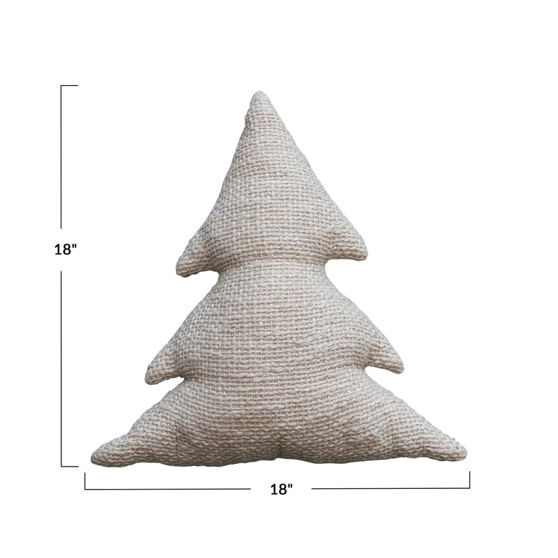 Creative Co-Op, Natural Cotton Tree Shaped Pillow