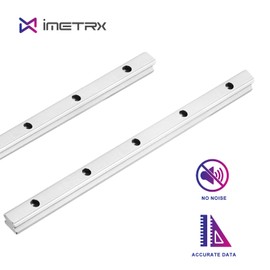 iMetrx HGR20 Linear Guide Rail Kit - 2 Pcs 400mm Rails + 4 Pcs HGH20CA Bearing Blocks High Precision, Anti-Rust for 3D Printers, CNC Routers, Lathes & DIY Automated Machines