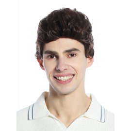 WIG ME UP - DW1333A-6T30 Wig Men Women unisex quiff short slightly waved dense chestnut brown mix