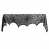 Black Lace Spider Web Mantel Scarf for Halloween – 18
