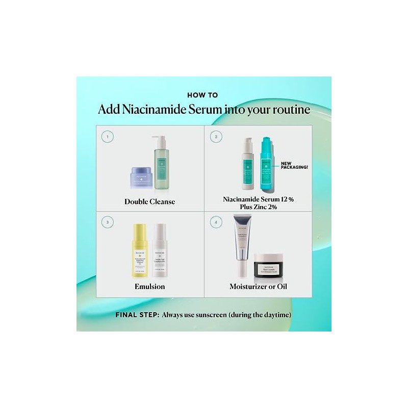 Niacinamida Serum 12% Plus Zinc 2% - 1oz from Naturium