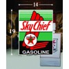 Orafol 19" x 14" TEXACO Sky Chief Shield Gas Vinyl Decal Lubester Oil Pump Can Lubster