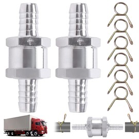 2 Stück Kraftstoff Rückschlagventil 6mm,Rückschlagventil Dieselleitung,Rückschla Rücklaufsicherung Benzin,mit 6 Stück Federklammer,für Auto Vergaser Niederdrucksystem