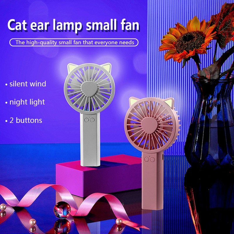 Portable Handheld Fan with Flashlight Rechargeable Fan for Dorm Office