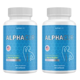 (2 Pack) AlphaCur Nerve Relief Capsules, Alpha Cur Nerve Health