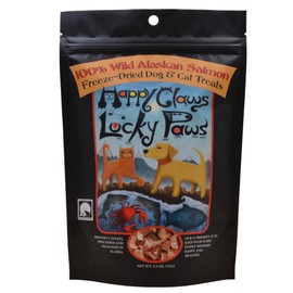 Freeze-Dried Wild Alaskan Salmon Treats for Dogs and Cats (2.5 oz) Made in Alaska