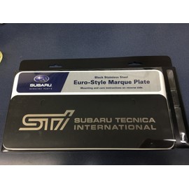 Subaru Genuine OEM Euro Style STI Marque Plate Matte Black SOA342L133 New WRX