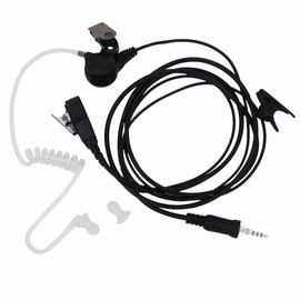 KENMAX® Air Covert Acoustic Tube Earpiece Headset with Built-in line mic PTT(Push to Talk) for Yaesu Vertex VX-6R VX-7E VX-127 VX-170