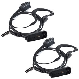 UAYESOK Radio Headset Walkie Talkie Headphones with PPT Microphone, G-shape Police Security Earphones for Motorola Multi-Pin DP3400 DP3401 DP3600 DP3601 DP4400 DP4400E DP4401 APX4000 Radio (Pack of 2)