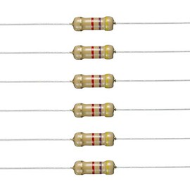 BOJACK 47K Ohm Resistors 1/2 W ±5% Carbon Film Single Resistor (Pack of 200)