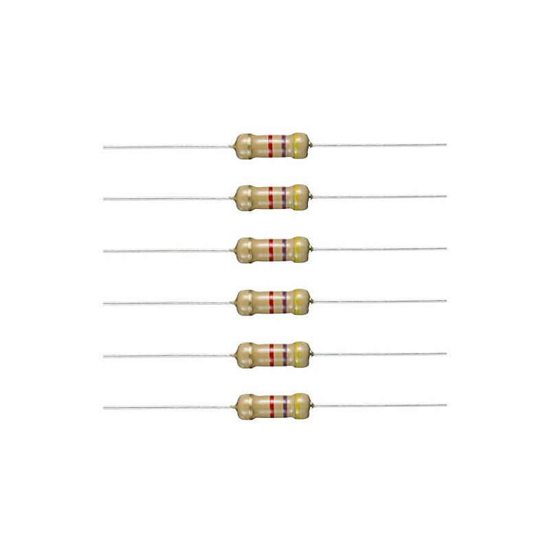 BOJACK 47K Ohm Resistors 1/2 W ±5% Carbon Film Single