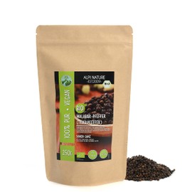 Organic Malabar Pepper Black (250 g), Organic Black Tiger Pepper, Malabar Peppercorns Black from Controlled Organic Cultivation, Tiger Pepper Laboratory Tested, 100% Pure and Natural