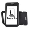 1 Pack Sliding ID Badge Holder with Clear Window Black