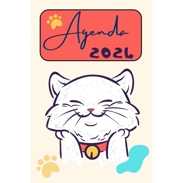 Agenda Settimanale 2024 Gatti :Diario Del Gatto: Un Calendario Settimanale