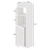 POBOMULI Small Bathroom Storage Cabinet, Narrow Bathroom Organizers with Door