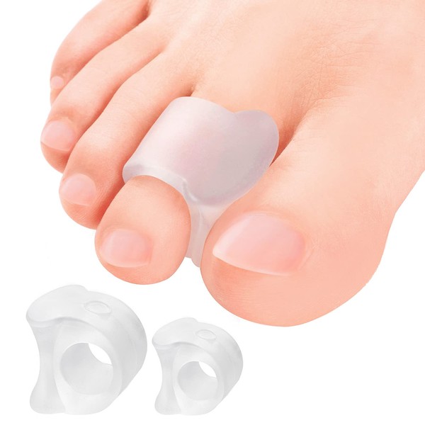 Kimihome 14 Packs Clear Toe Separators Gel Bunion Corrector Prevent Big Toe Drifting Inward Toe Straightener Provides Relief from Overlap